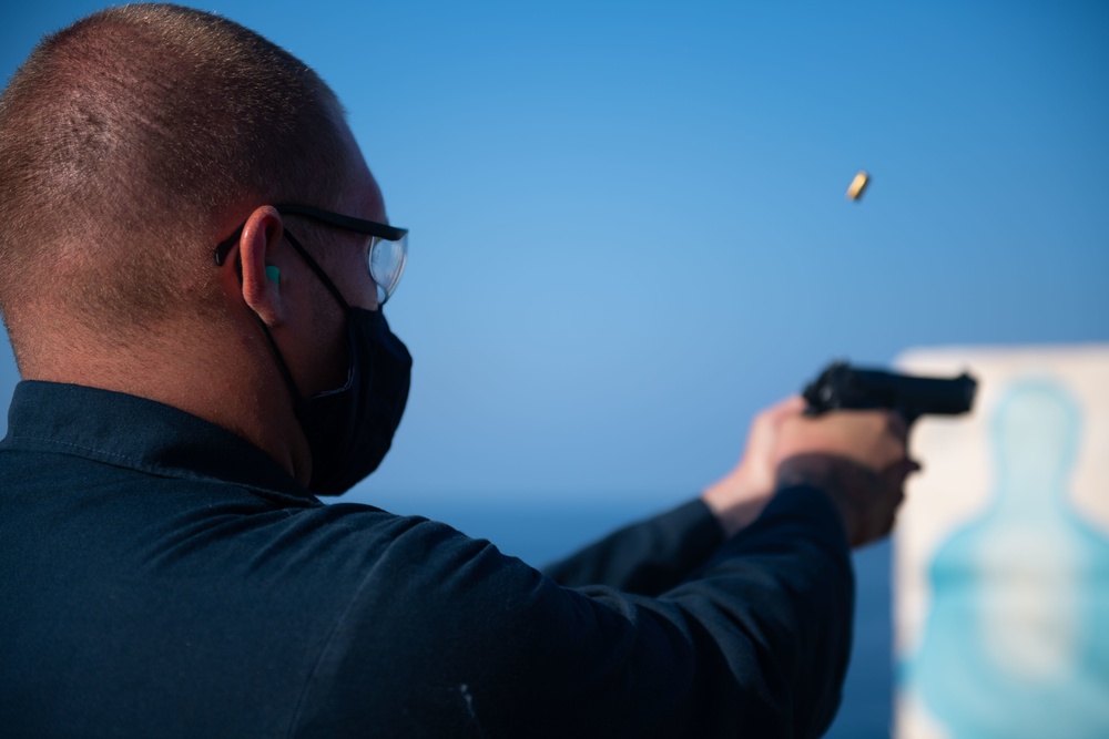 Princeton Sailors participate in 9mm Gun Shoot