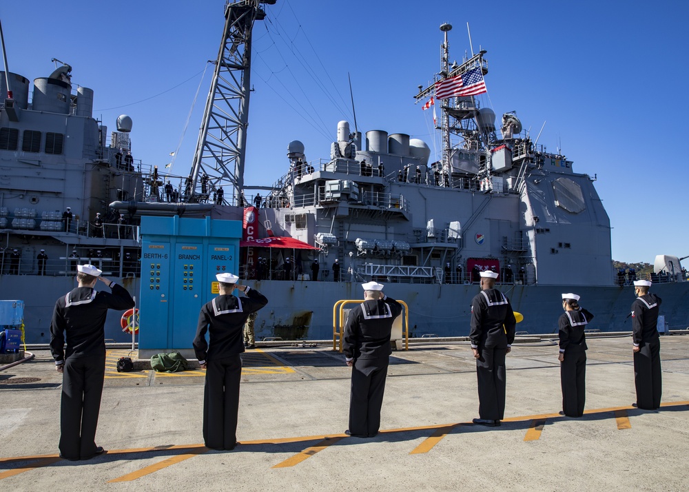 USS Antietam (CG 54) Returns to Yokosuka Following Nine-Month Deployment