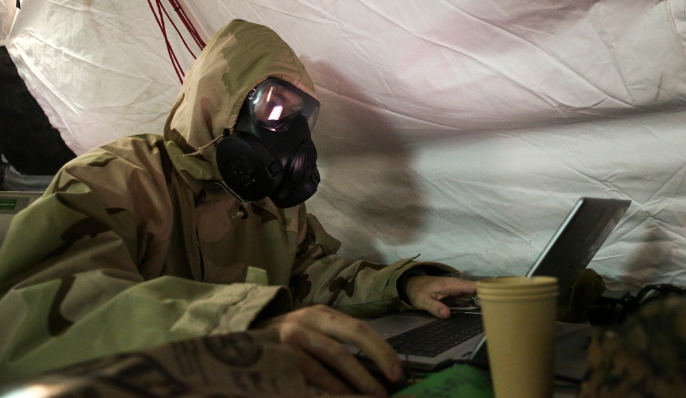 II MEF Celebrates the Marine Corps Birthday in MOPP Gear