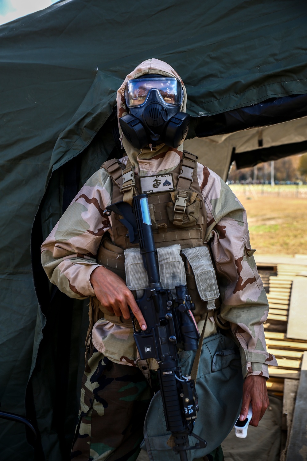 II MEF Celebrates the Marine Corps Birthday in MOPP Gear