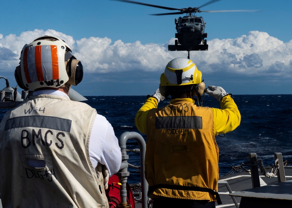 USS Curtis Wilbur Flight Operations