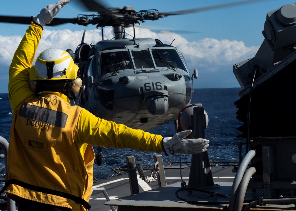 USS Curtis Wilbur Flight Operations