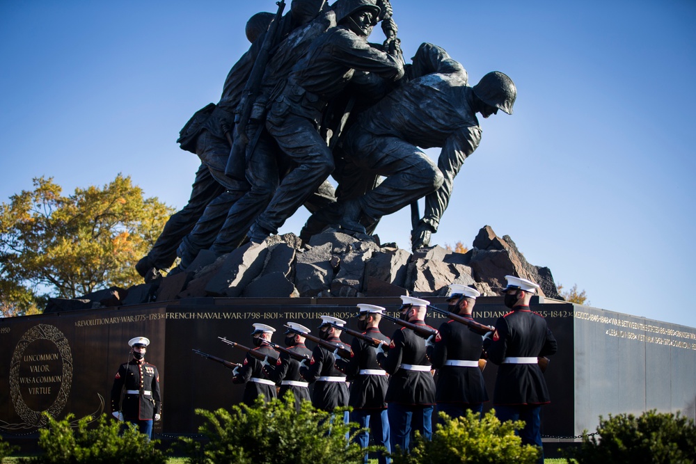ACMC Visits the Iwo Jima Memorial and Arlington National Cemetary for 245th Marine Corps Birthday