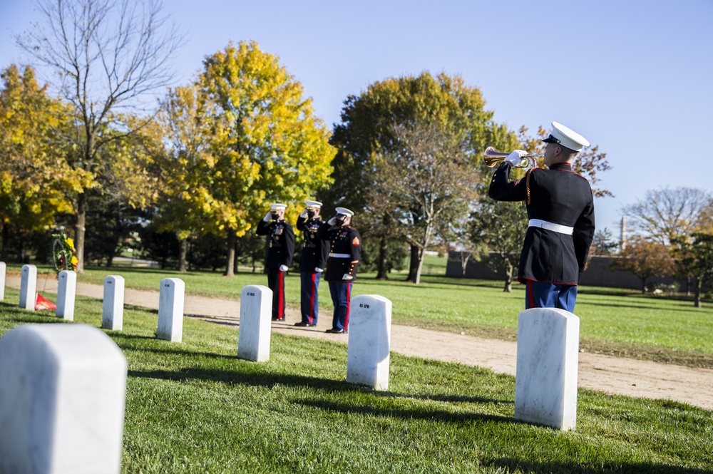 ACMC Visits the Iwo Jima Memorial and Arlington National Cemetary for 245th Marine Corps Birthday