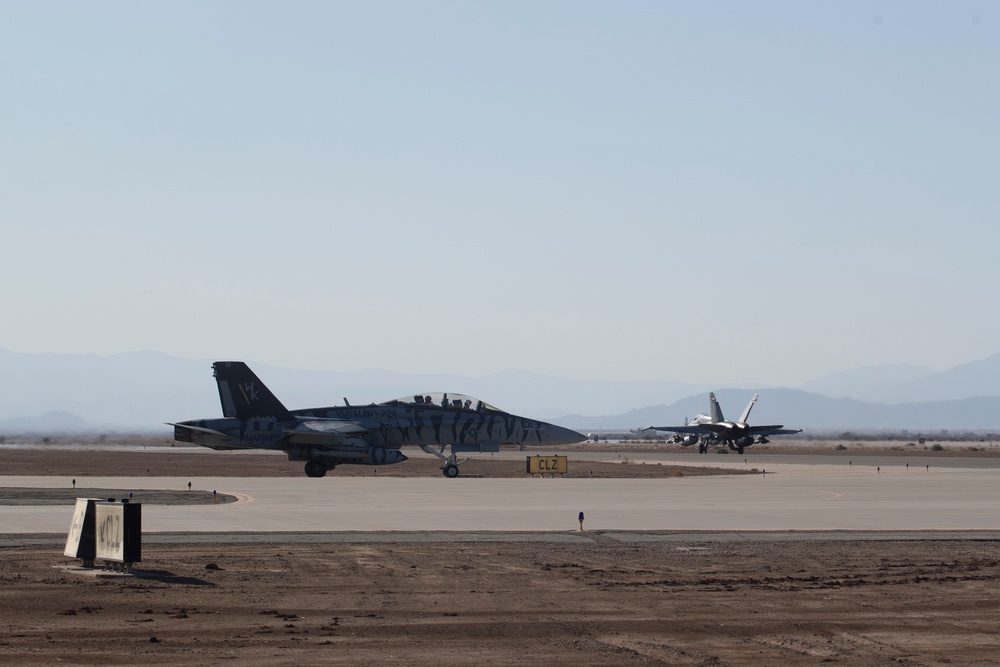 DVIDS - Images - VMFA(AW)-224 F/A-18 Hornets takeoff [Image 1 of 2]