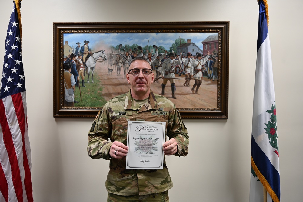 Dvids Images Wva Guard Member Awarded 2020 Rhododendron Award By