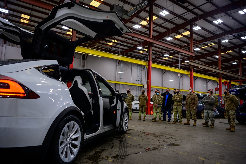Travis Airmen visit Tesla, streamline processes in vehicle maintenance