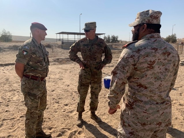 16th Engineer Brigade Soldiers alongside Kuwait Land Force Soldiers at the Land Forces Institute NCO Workshop awards ceremony,. This bilateral training builds interoperability with our partners and sets the stage for future operations together.