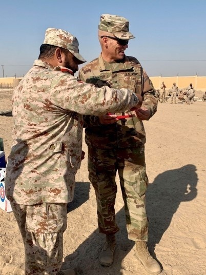 16th Engineer Brigade Soldiers alongside Kuwait Land Force Soldiers at the Land Forces Institute NCO Workshop awards ceremony. This bilateral training builds interoperability with our partners and sets the stage for future operations together.