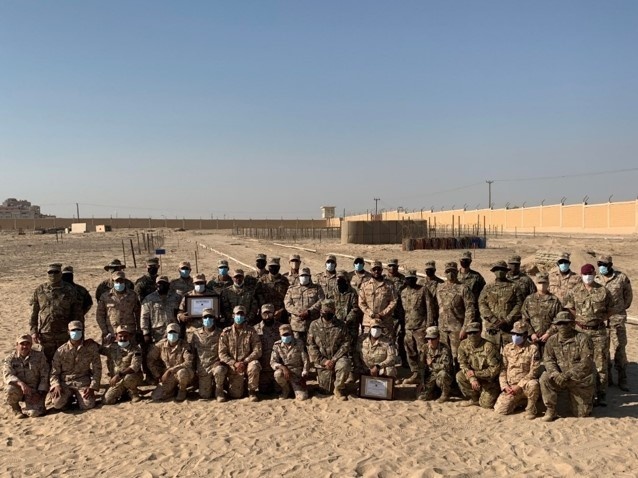 16th Engineer Brigade Soldiers alongside Kuwait Land Force Soldiers at the Land Forces Institute NCO Workshop awards ceremony. This bilateral training builds interoperability with our partners and sets the stage for future operations together.