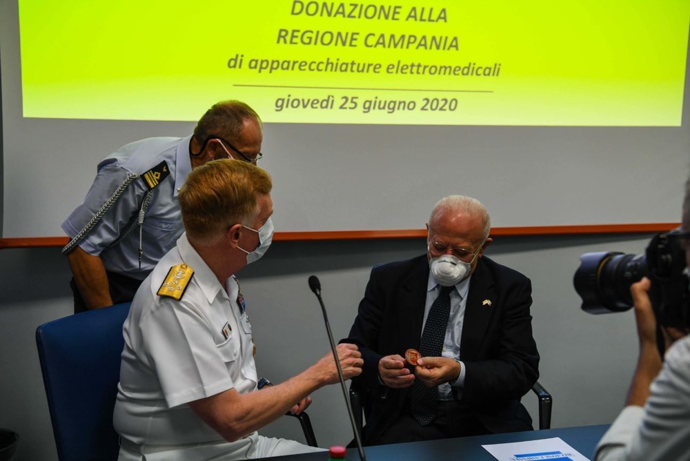 Navy Delivers Second Round of COVID-19-Related Equipment, Supplies to Italian Partners