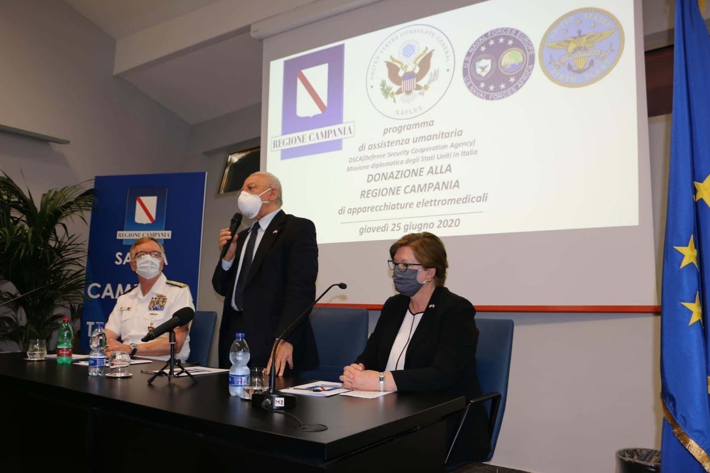 Navy Delivers Second Round of COVID-19-Related Equipment, Supplies to Italian Partners