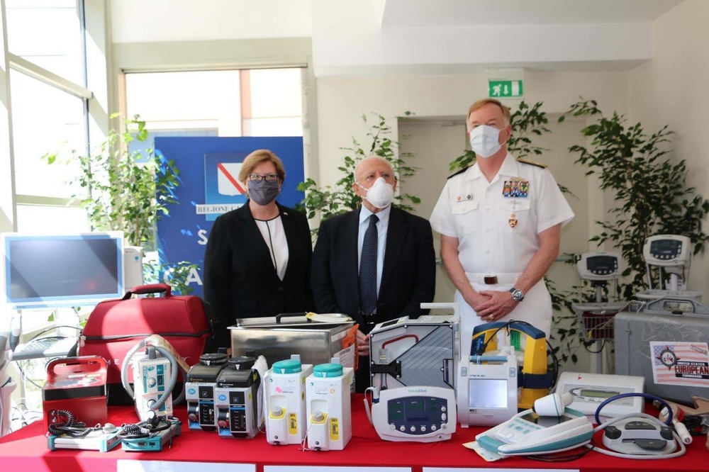 Navy Delivers Second Round of COVID-19-Related Equipment, Supplies to Italian Partners