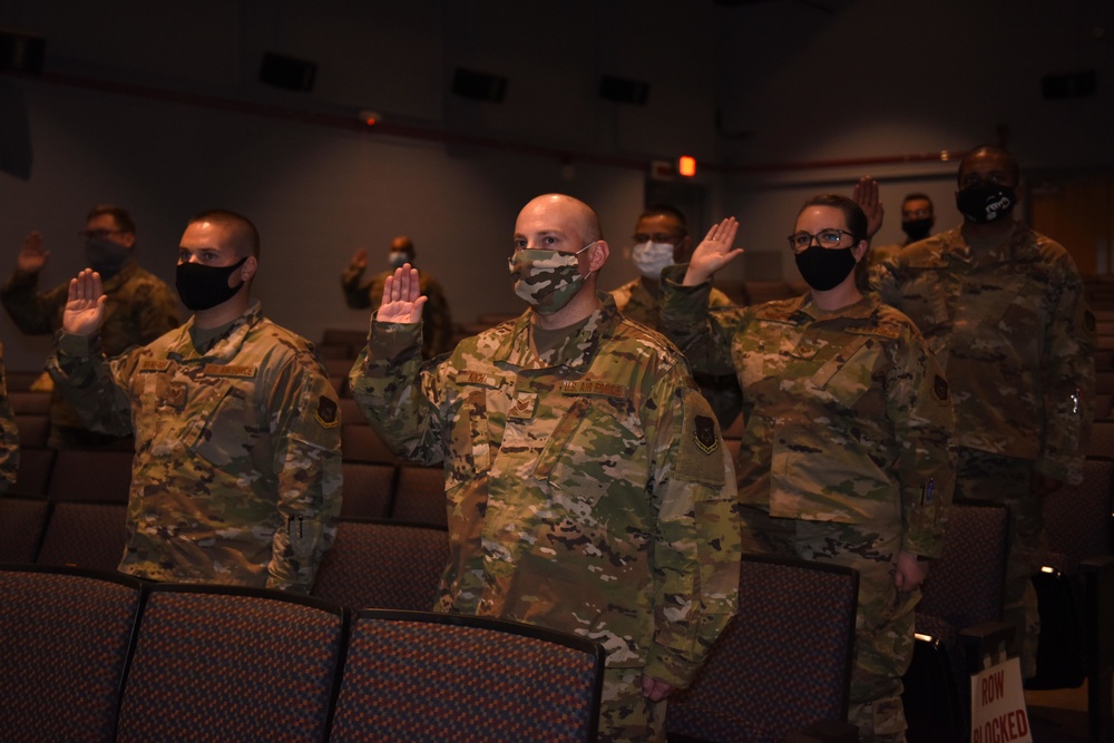 924th Fighter Group inducts 38 Airmen as new enlisted leaders