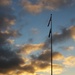 American flag, sunrise, and Veterans Day at Fort McCoy