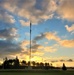 American flag, sunrise, and Veterans Day at Fort McCoy