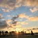 American flag, sunrise, and Veterans Day at Fort McCoy