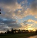 American flag, sunrise, and Veterans Day at Fort McCoy