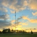 American flag, sunrise, and Veterans Day at Fort McCoy