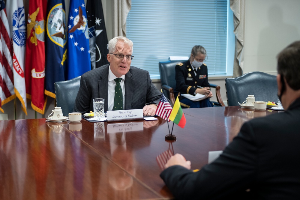 Acting SecDef host bilateral meeting with Lithuanian Minister of National Defense