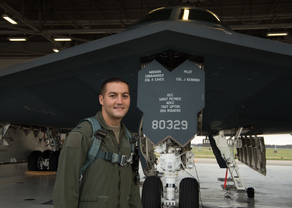 53rd TMG commander flies in B-2 Spirit