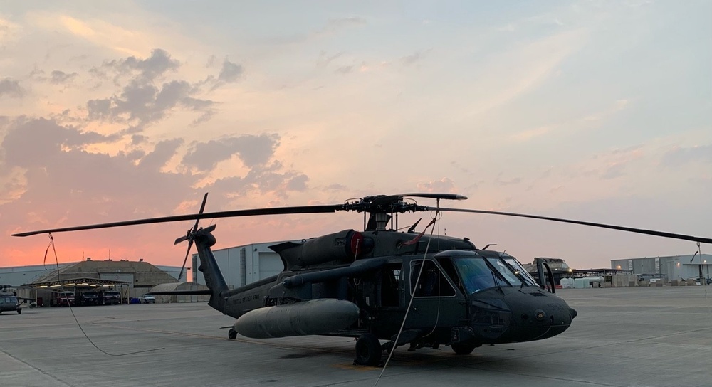 Black Hawk sunset