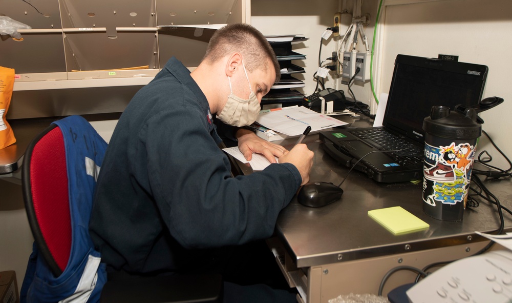 USS Ralph Johnson Post Office Operations