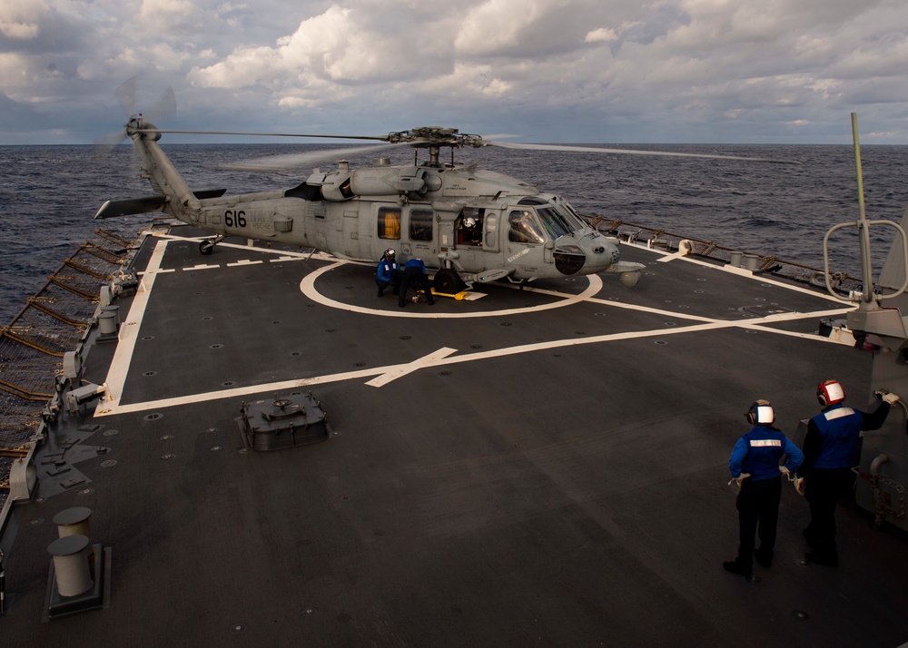 USS Curtis Wilbur Flight Operations