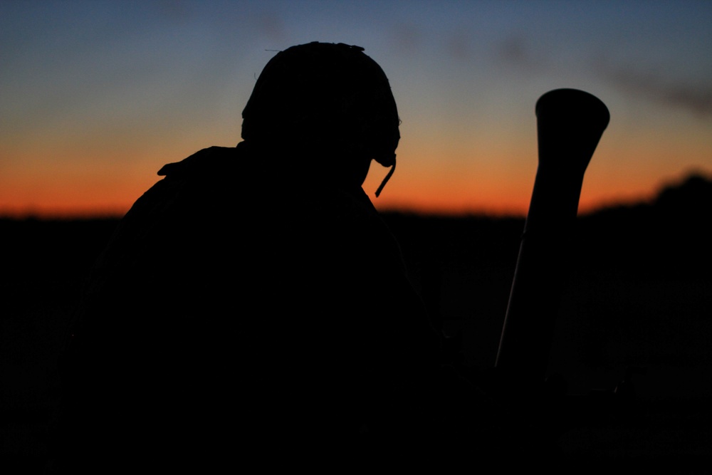 Mortars Conduct Night Live Fire Training