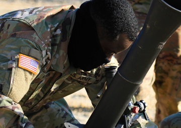 Mortars Conduct Night Live Fire Training