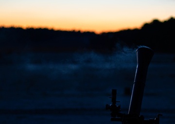Mortars Conduct Night Live Fire Training