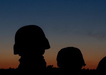 Mortars Conduct Night Live Fire Training