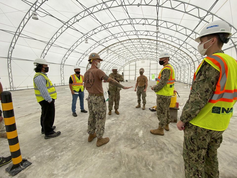 Seabees Complete Diego Garcia Tension Fabric Structure