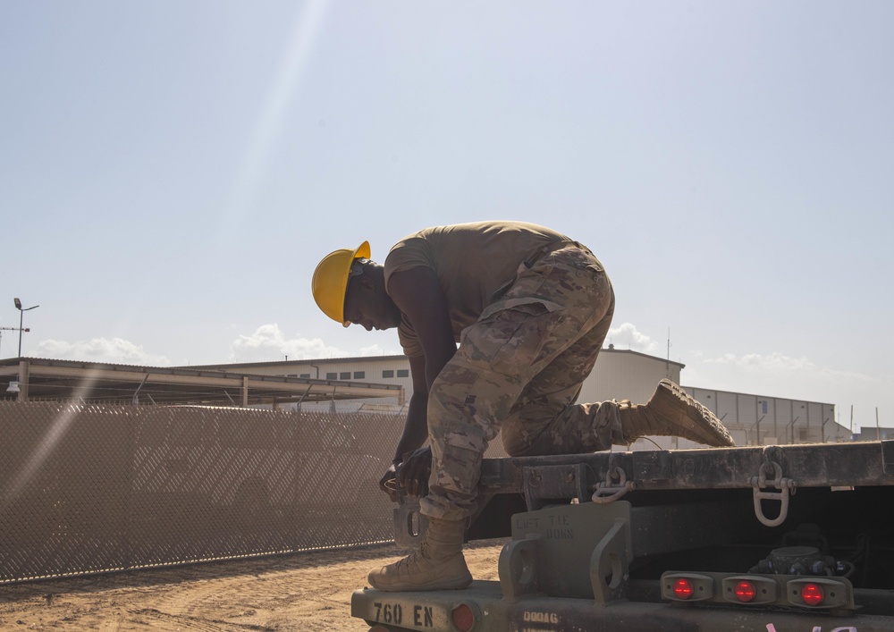 760th Engineer Vertical Construction Company (EVCC) assisted the Armed Forces of Djibouti (FAD)