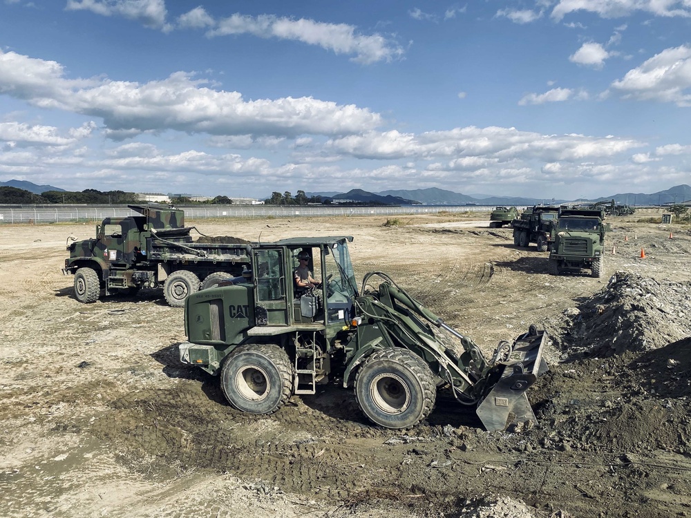 Seabees, Marines Support MCAS Iwakuni Landfill Capping Project