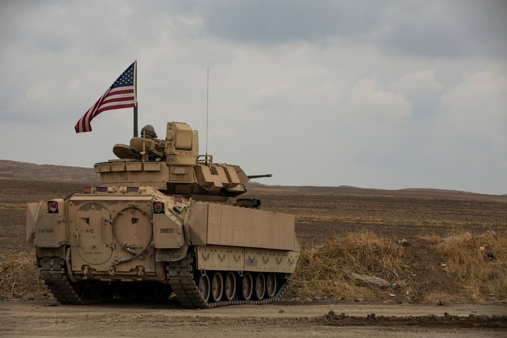 M2 Bradley Infantry Fighting Vehicles in Northeast Syria