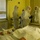Guard medical team supports Czech partners A hospital ward scene showing multiple medical personnel wearing full personal protective equipment (PPE), including white hazmat-style suits, face shields, goggles, and gloves. They are gathered around a patient lying in a hospital bed, apparently conducting a medical consultation or procedure. Medical monitoring equipment and a supply cart are visible in the background.