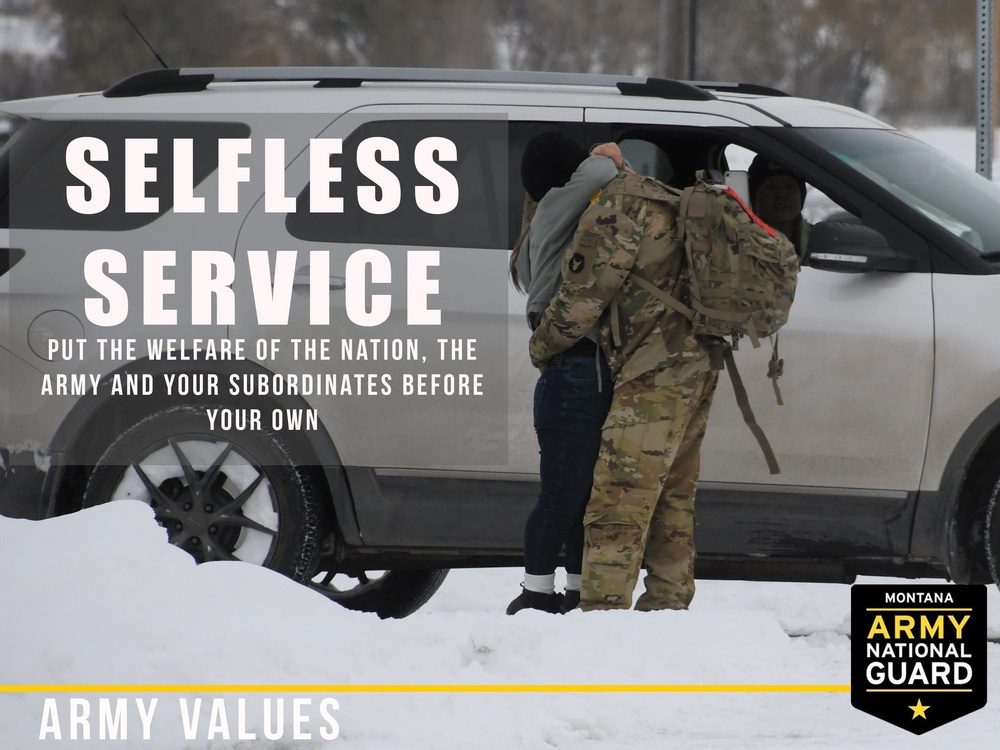 selfless service army values essay
