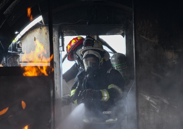 Patrick Air Force Base Fire Department Holds Simulated Aircraft Fire Training