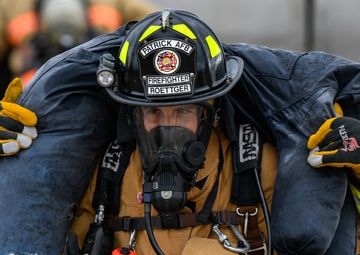 Patrick Air Force Base Fire Department Holds Simulated Aircraft Fire Training