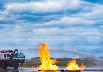 Patrick Air Force Base Fire Department Holds Simulated Aircraft Fire Training