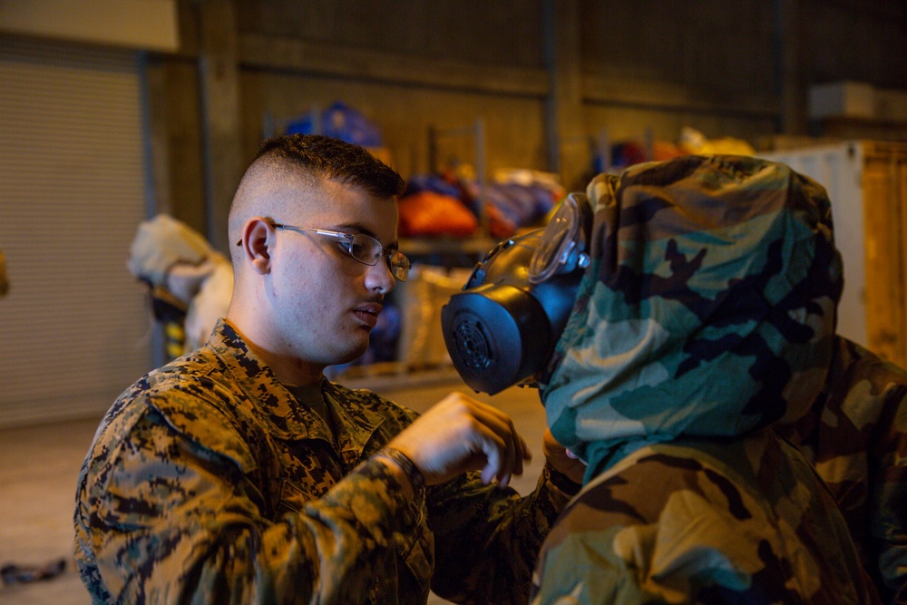 Cpl. Graham Conducts a CBRN Introductory Class