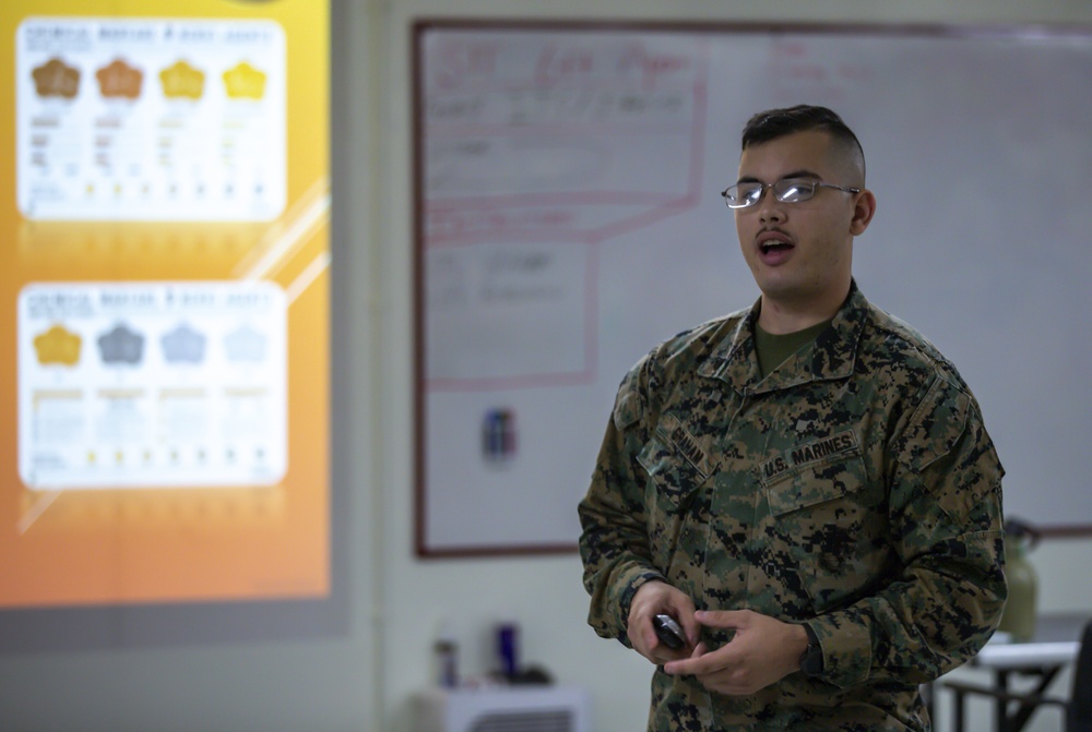 Cpl. Graham Conducts a CBRN Introductory Class