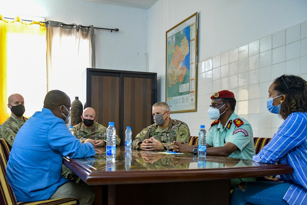 U.S. Civil Affairs East Africa Team supply equipment to Minister of Defense.