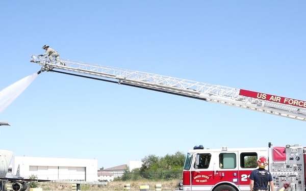 23rd OD Firefighters train alongside Ramstein Firefighters