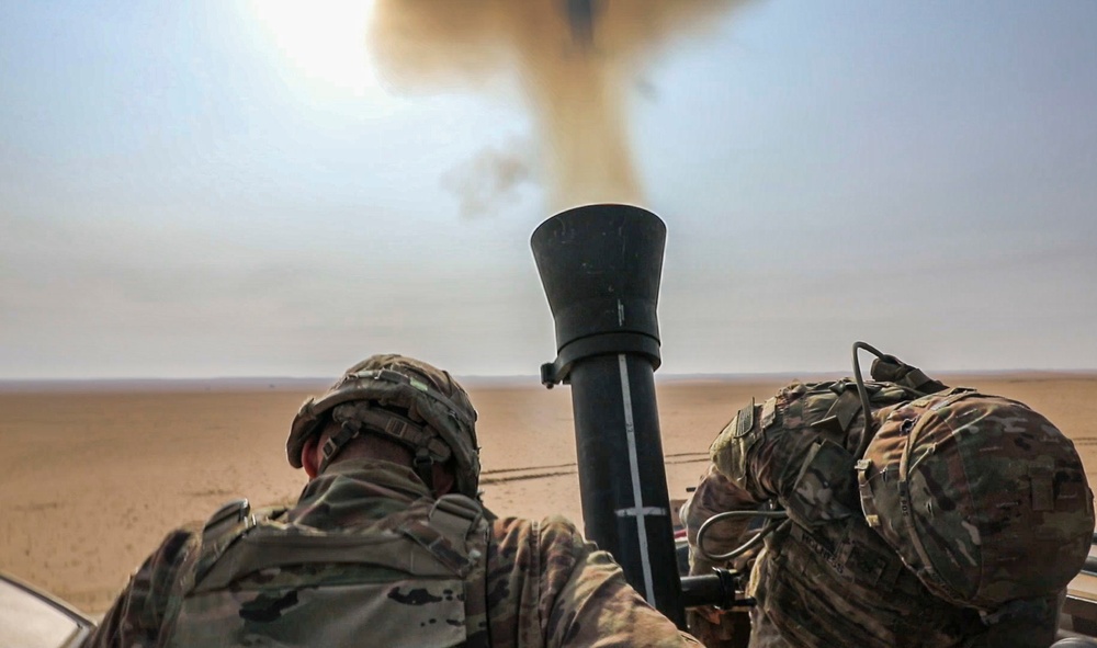 1-6 IN Mortar range in Kuwait