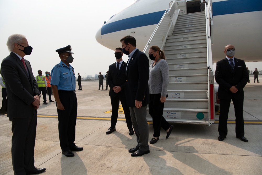 Secretary Esper Arrives in India