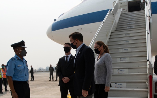 Secretary Esper Arrives in India