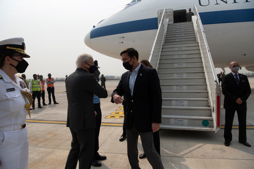 Secretary Esper Arrives in India