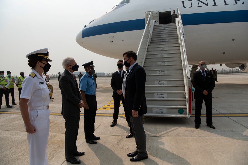 Secretary Esper Arrives in India